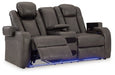 Fyne-Dyme Power Reclining Loveseat with Console - U&U Home Budget Furniture (Carteret, NJ)