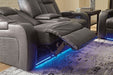 Fyne-Dyme Power Reclining Loveseat with Console - U&U Home Budget Furniture (Carteret, NJ)