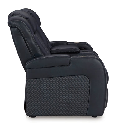 Fyne-Dyme Power Reclining Loveseat with Console - U&U Home Budget Furniture (Carteret, NJ)