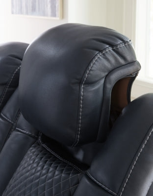 Fyne-Dyme Power Reclining Loveseat with Console - U&U Home Budget Furniture (Carteret, NJ)