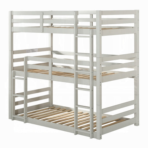 Ronnie Triple Twin Bunk Bed - U&U Home Budget Furniture (Carteret, NJ)
