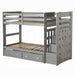 Allentown Twin-Twin Bunk Bed With Trundle and Storage - U&U Home Budget Furniture (Carteret, NJ)