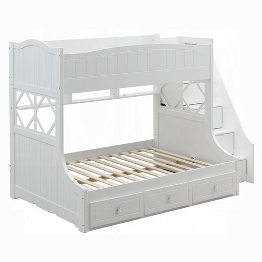 Meyer Twin-Full Bunk Bed With Storage - U&U Home Budget Furniture (Carteret, NJ)