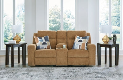 Kanlow Reclining Loveseat with Console - U&U Home Budget Furniture (Carteret, NJ)