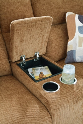 Kanlow Reclining Loveseat with Console - U&U Home Budget Furniture (Carteret, NJ)