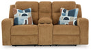 Kanlow Reclining Loveseat with Console - U&U Home Budget Furniture (Carteret, NJ)