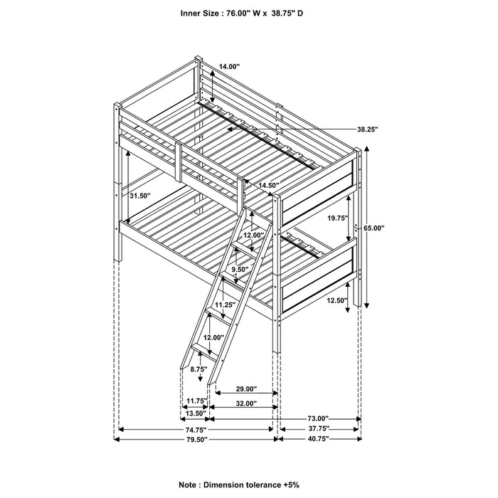 Ryder Bunk Beds - U&U Home Budget Furniture (Carteret, NJ)