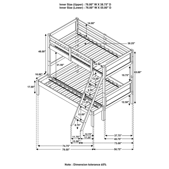 Ryder Bunk Beds - U&U Home Budget Furniture (Carteret, NJ)