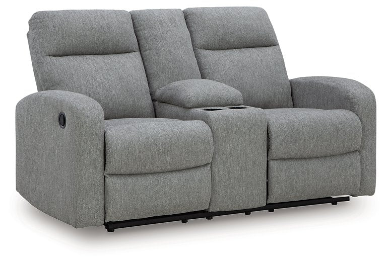 Gauntlet Reclining Loveseat with Console - U&U Home Budget Furniture (Carteret, NJ)