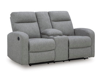 Gauntlet Reclining Loveseat with Console - U&U Home Budget Furniture (Carteret, NJ)