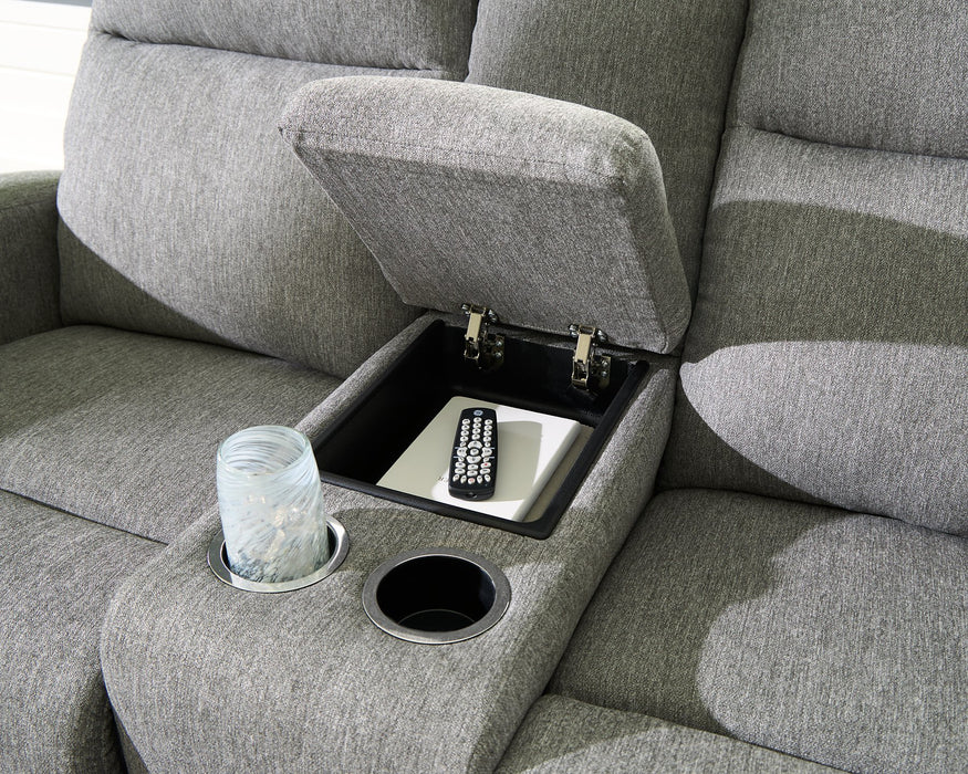 Gauntlet Reclining Loveseat with Console - U&U Home Budget Furniture (Carteret, NJ)