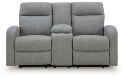 Gauntlet Reclining Loveseat with Console - U&U Home Budget Furniture (Carteret, NJ)