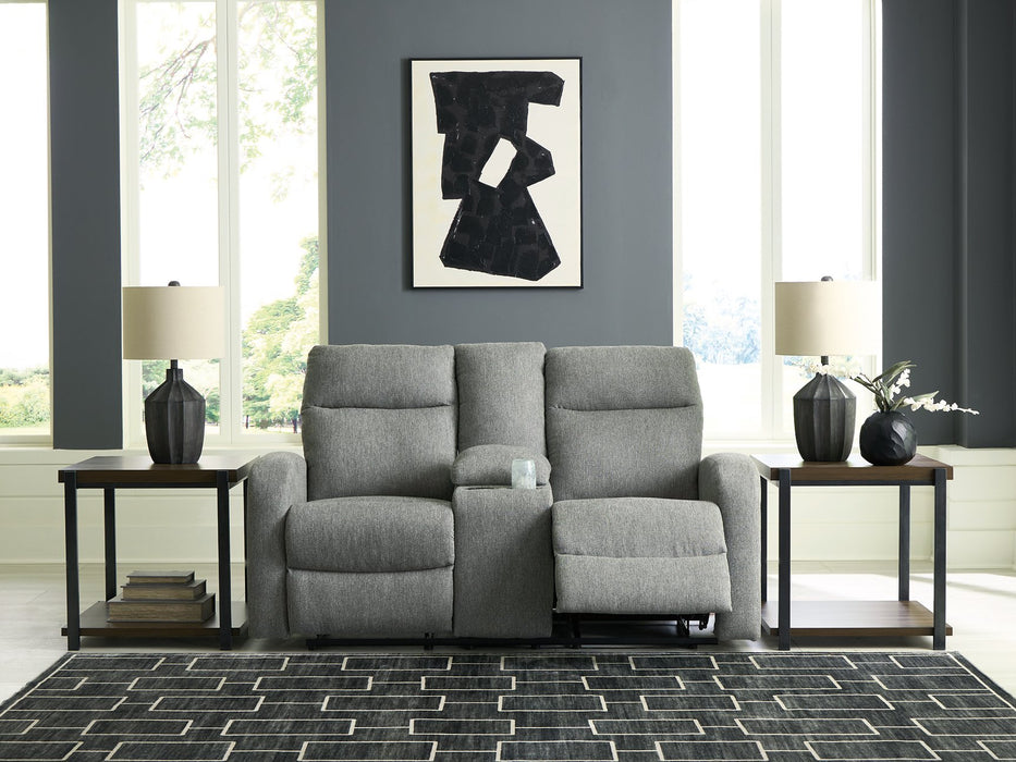 Gauntlet Reclining Loveseat with Console - U&U Home Budget Furniture (Carteret, NJ)