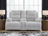 Rhines Falls Power Reclining Loveseat with Console - U&U Home Budget Furniture (Carteret, NJ)
