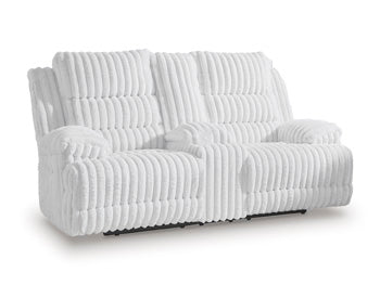Rhines Falls Power Reclining Loveseat with Console - U&U Home Budget Furniture (Carteret, NJ)
