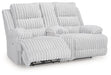 Rhines Falls Power Reclining Loveseat with Console - U&U Home Budget Furniture (Carteret, NJ)