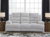 Rhines Falls Power Reclining Sofa with Drop Down Table - U&U Home Budget Furniture (Carteret, NJ)