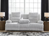 Rhines Falls Power Reclining Sofa with Drop Down Table - U&U Home Budget Furniture (Carteret, NJ)