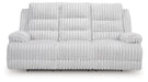 Rhines Falls Power Reclining Sofa with Drop Down Table - U&U Home Budget Furniture (Carteret, NJ)