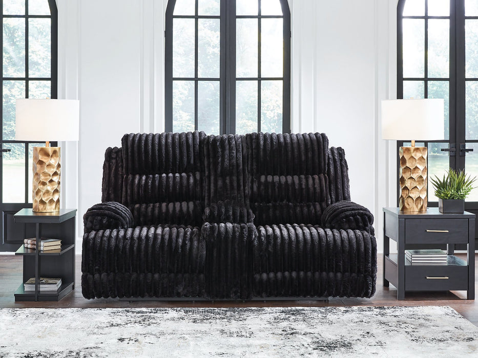 Rhine Falls Reclining Loveseat with Console - U&U Home Budget Furniture (Carteret, NJ)