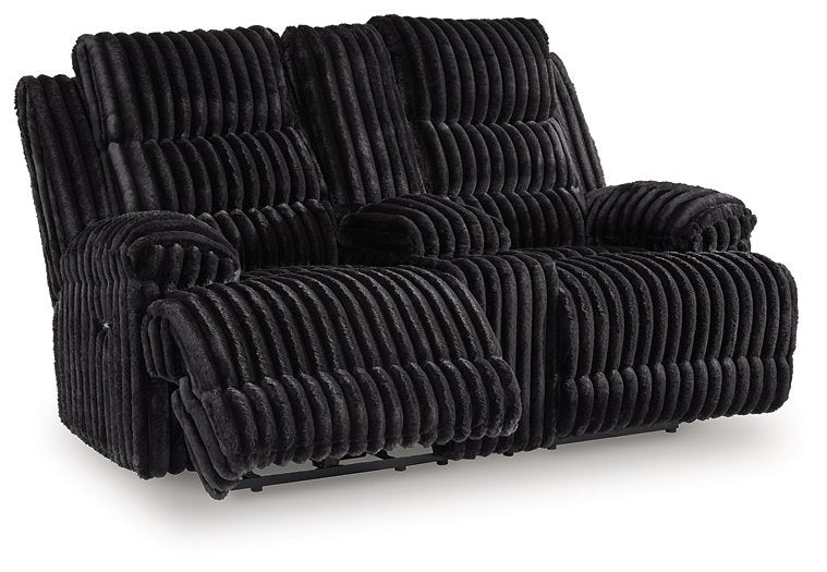 Rhine Falls Reclining Loveseat with Console - U&U Home Budget Furniture (Carteret, NJ)