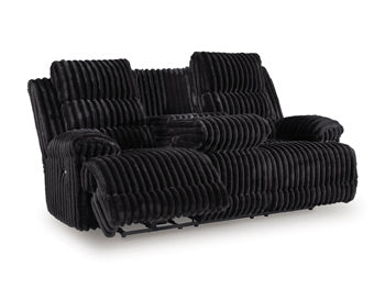 Rhine Falls Power Reclining Sofa with Drop Down Table - U&U Home Budget Furniture (Carteret, NJ)