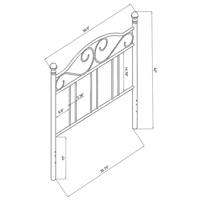 Ellis Twin Headboard - U&U Home Budget Furniture (Carteret, NJ)