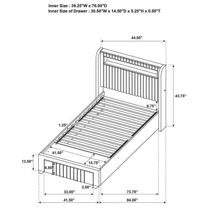 Madison Full & Twin Bed - U&U Home Budget Furniture (Carteret, NJ)