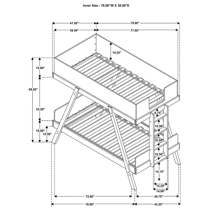 Frankie Bunk Beds - U&U Home Budget Furniture (Carteret, NJ)