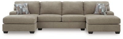 Newellen Sectional with Double Chaise - U&U Home Budget Furniture (Carteret, NJ)