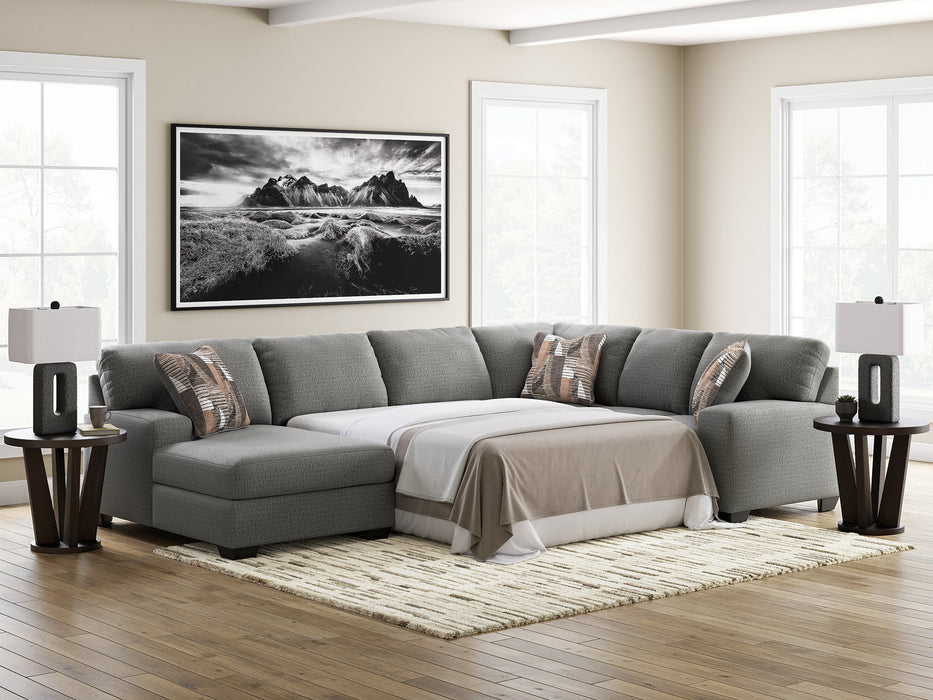 Clarington Sleeper Sectional with Chaise - U&U Home Budget Furniture (Carteret, NJ)