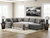 Clarington Sleeper Sectional with Chaise - U&U Home Budget Furniture (Carteret, NJ)