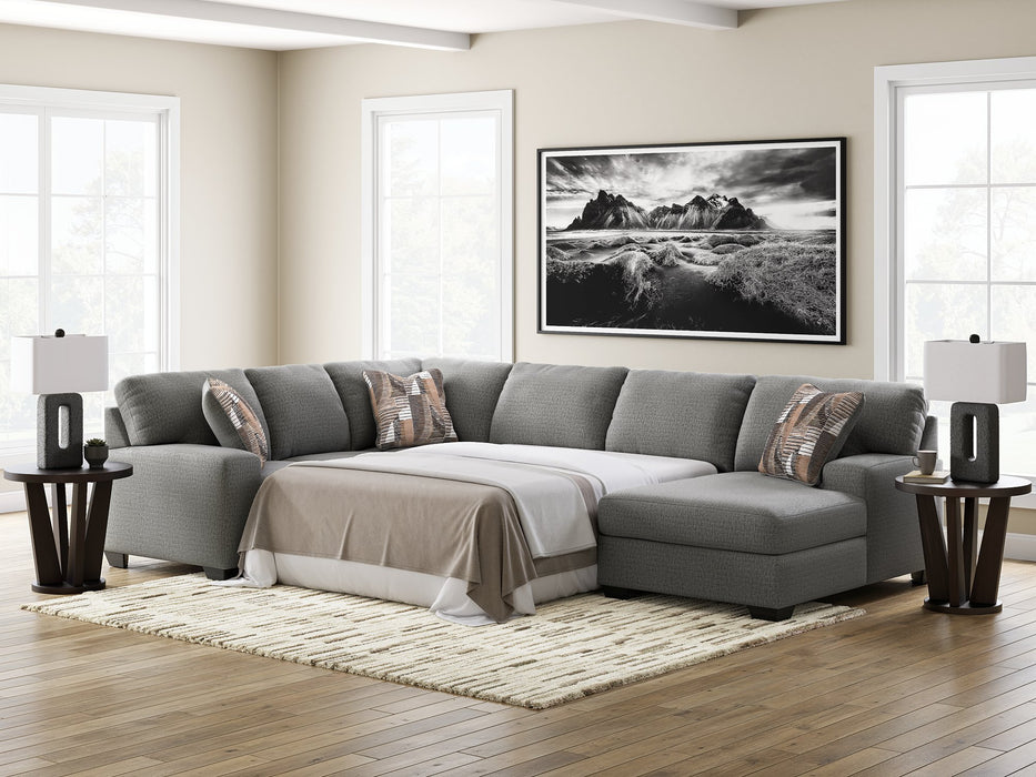 Clarington Sleeper Sectional with Chaise - U&U Home Budget Furniture (Carteret, NJ)