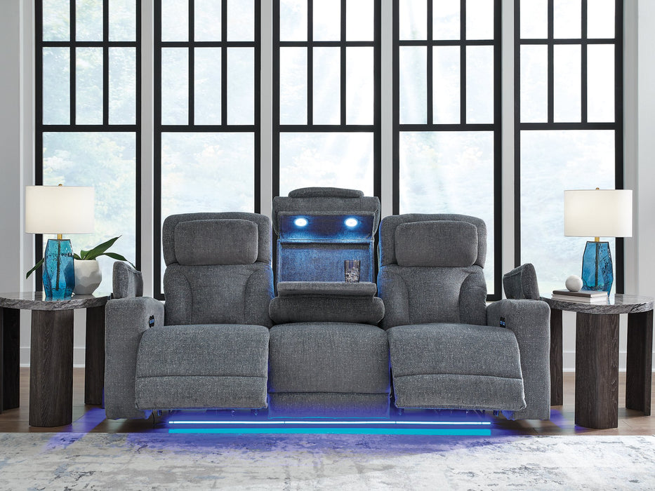 Studio Cave Power Reclining Sofa - U&U Home Budget Furniture (Carteret, NJ)