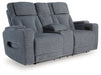 Studio Cave Power Reclining Loveseat with Console - U&U Home Budget Furniture (Carteret, NJ)