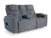Studio Cave Power Reclining Loveseat with Console - U&U Home Budget Furniture (Carteret, NJ)