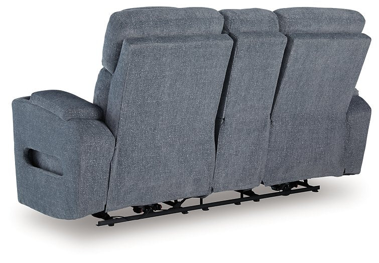 Studio Cave Power Reclining Loveseat with Console - U&U Home Budget Furniture (Carteret, NJ)