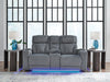 Studio Cave Power Reclining Loveseat with Console - U&U Home Budget Furniture (Carteret, NJ)