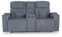Studio Cave Power Reclining Loveseat with Console - U&U Home Budget Furniture (Carteret, NJ)