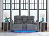 Studio Cave Power Reclining Loveseat with Console - U&U Home Budget Furniture (Carteret, NJ)