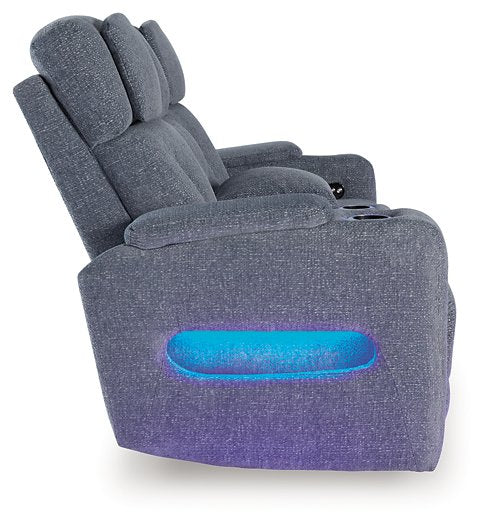 Studio Cave Power Reclining Loveseat with Console - U&U Home Budget Furniture (Carteret, NJ)