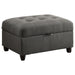 Stonenesse Tufted Storage Ottoman Grey - U&U Home Budget Furniture (Carteret, NJ)