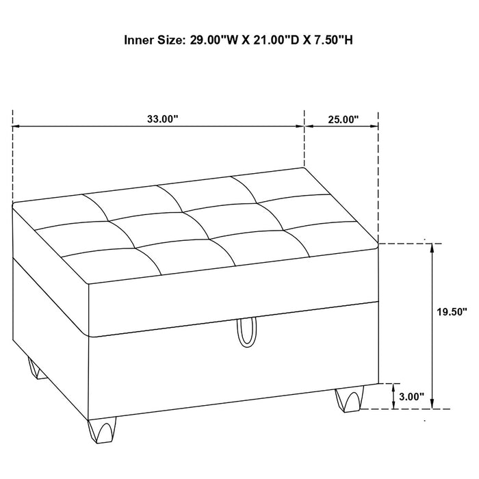 Stonenesse Storage Ottoman