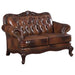 Victoria Tufted Back Loveseat Tri-tone and Brown - U&U Home Budget Furniture (Carteret, NJ)