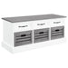 Alma 3-drawer Storage Bench White and Weathered Grey - U&U Home Budget Furniture (Carteret, NJ)