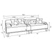Elizabeth Stationary Sofa - U&U Home Budget Furniture (Carteret, NJ)