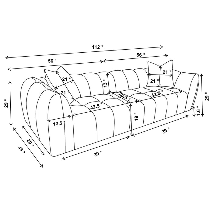 Winchester Stationary Sofa - U&U Home Budget Furniture (Carteret, NJ)