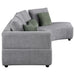 Toscano 134-inch Upholstered Sectional Sofa Grey - U&U Home Budget Furniture (Carteret, NJ)