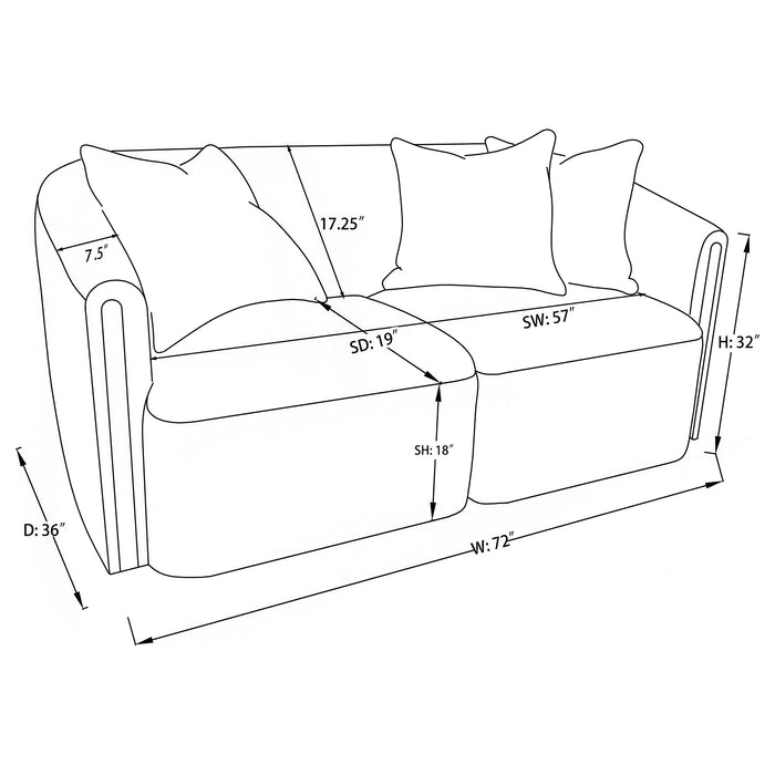 Townsend Stationary 2 Pc Set - U&U Home Budget Furniture (Carteret, NJ)