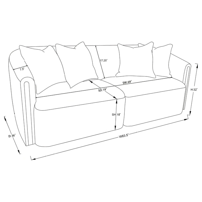Townsend Stationary 3 Pc Set - U&U Home Budget Furniture (Carteret, NJ)